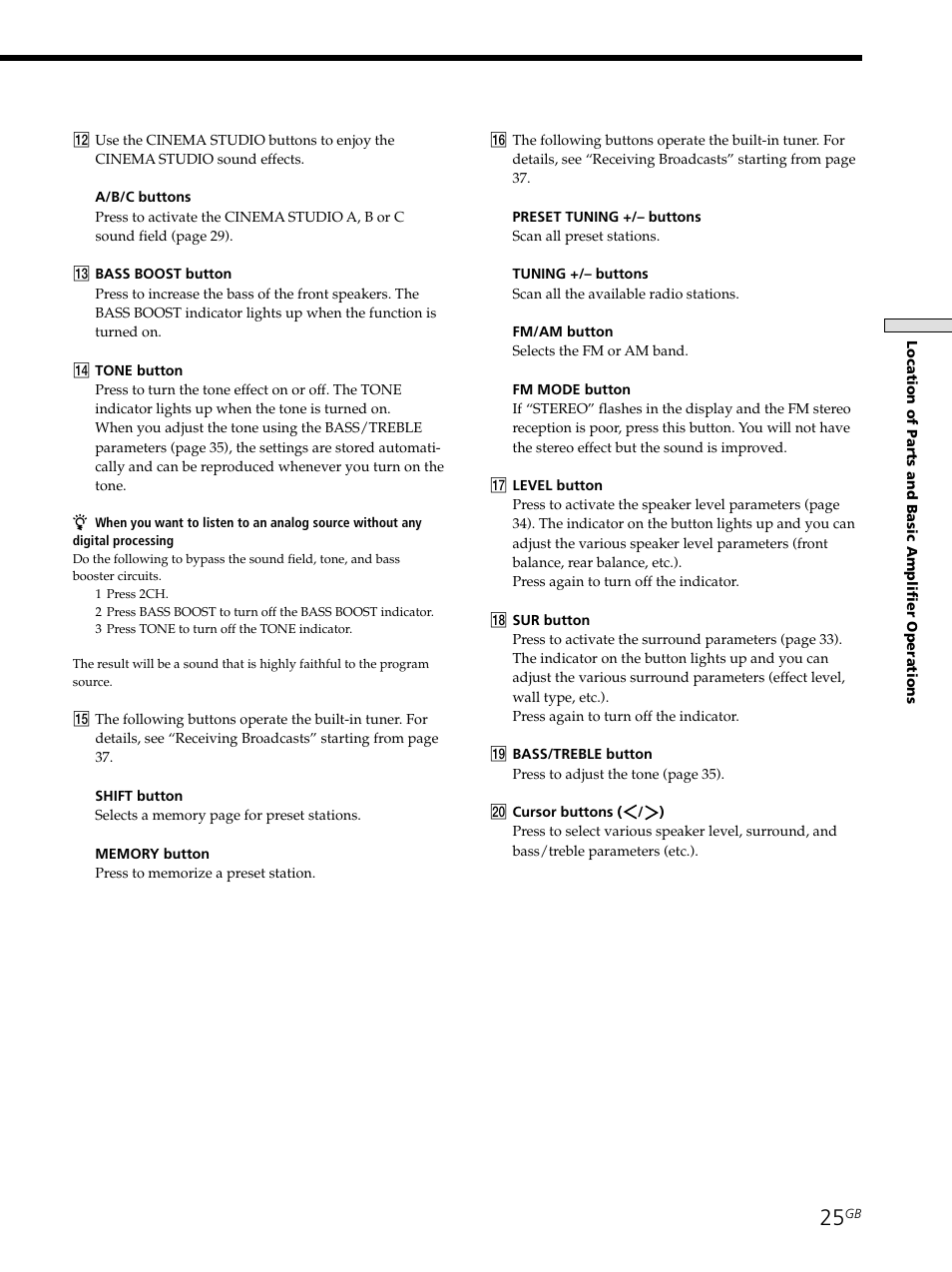 Sony STR-SE501 User Manual | Page 25 / 161