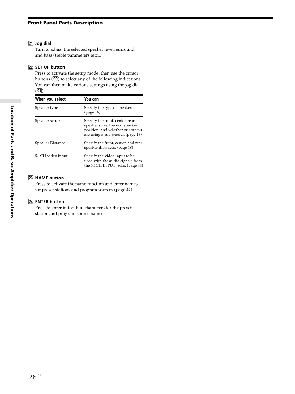 Sony STR-SE501 User Manual | Page 26 / 161