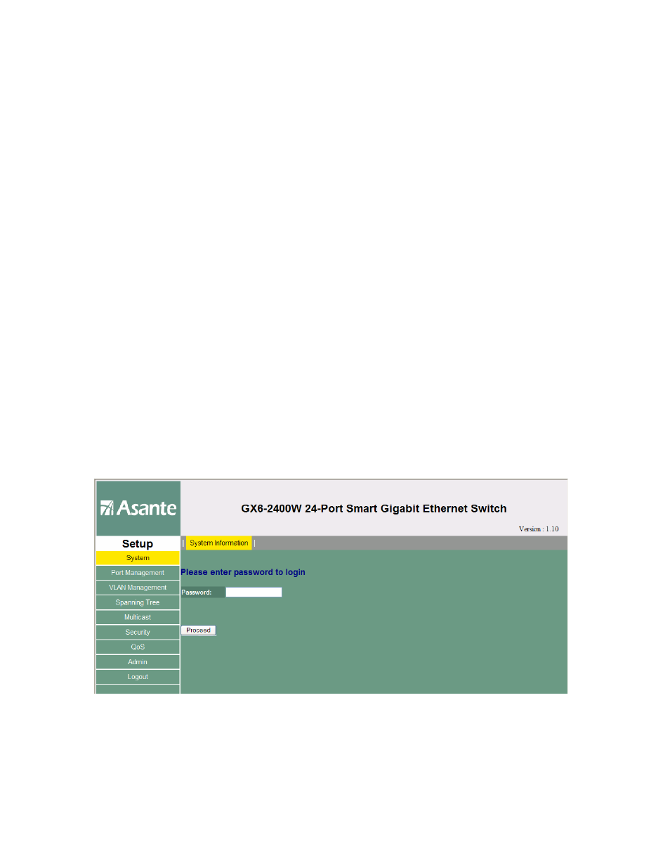 Part 3 — basic switch setting for management | Asante Technologies FriendlyNET GX6-2400W User Manual | Page 13 / 55
