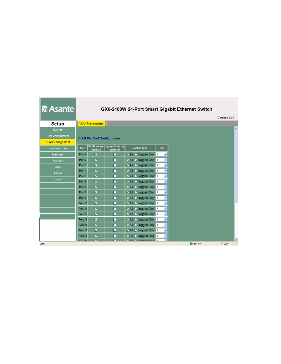 Asante Technologies FriendlyNET GX6-2400W User Manual | Page 28 / 55