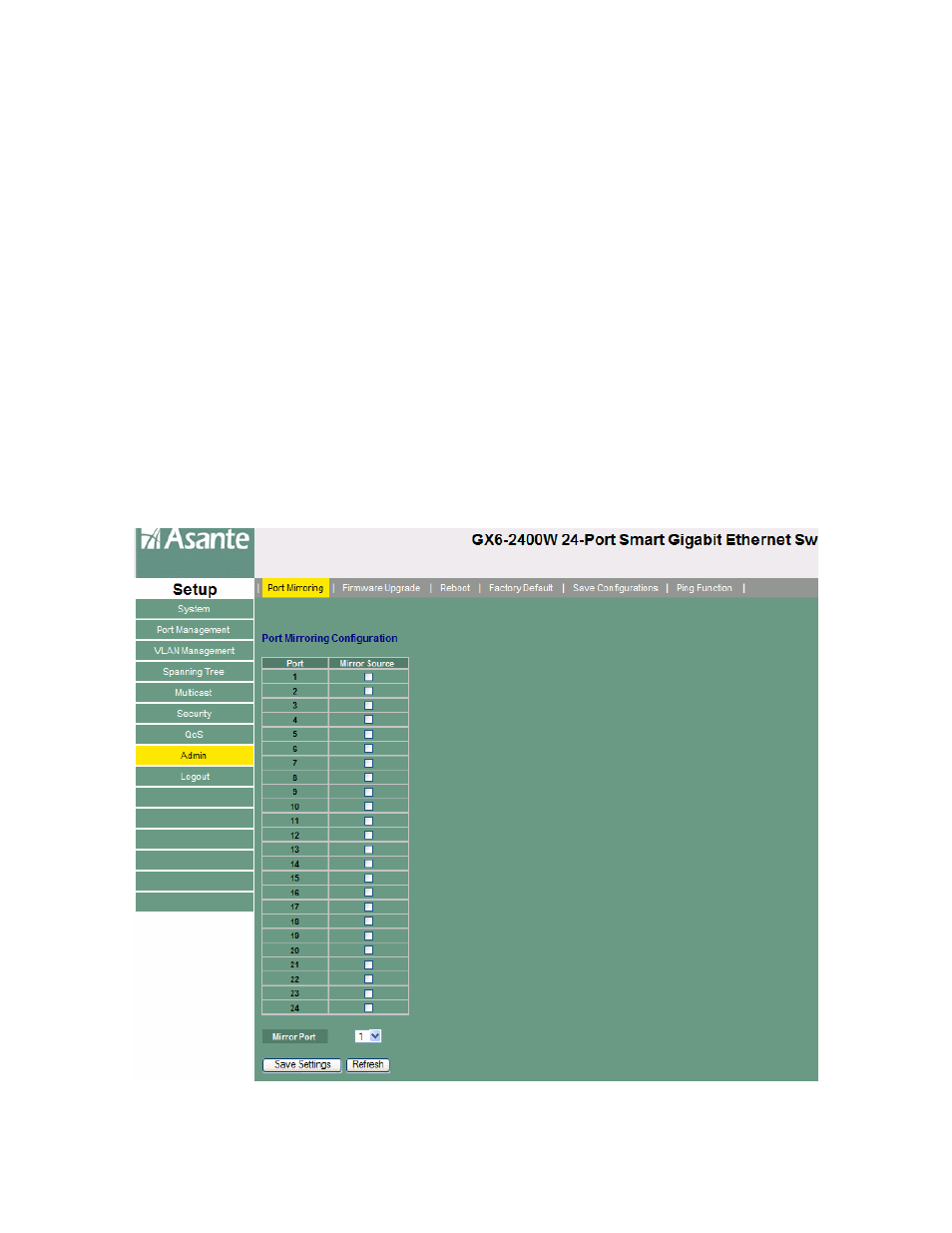 9 admin | Asante Technologies FriendlyNET GX6-2400W User Manual | Page 40 / 55