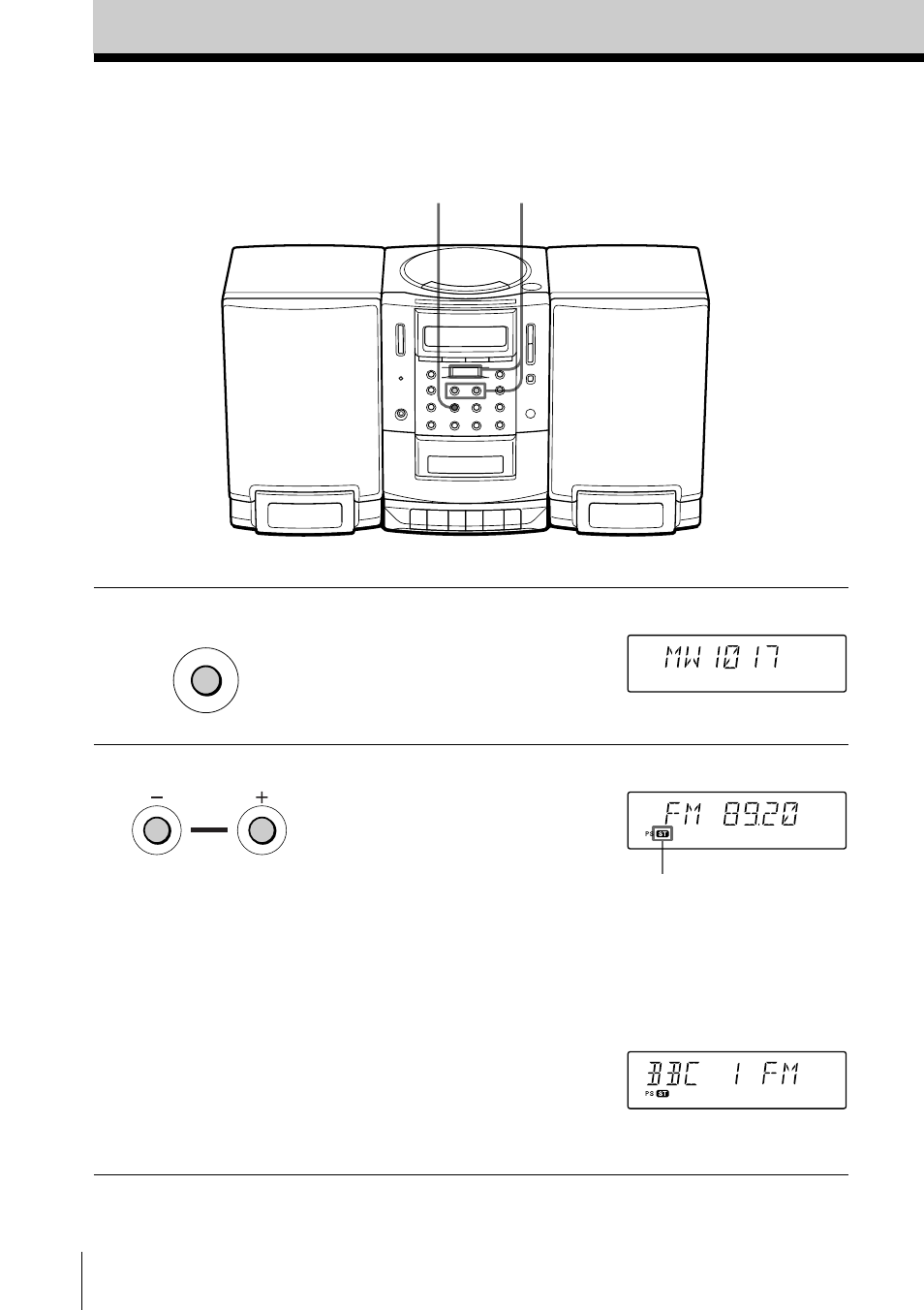 Listening to the radio | Sony PMC-R30L User Manual | Page 6 / 68
