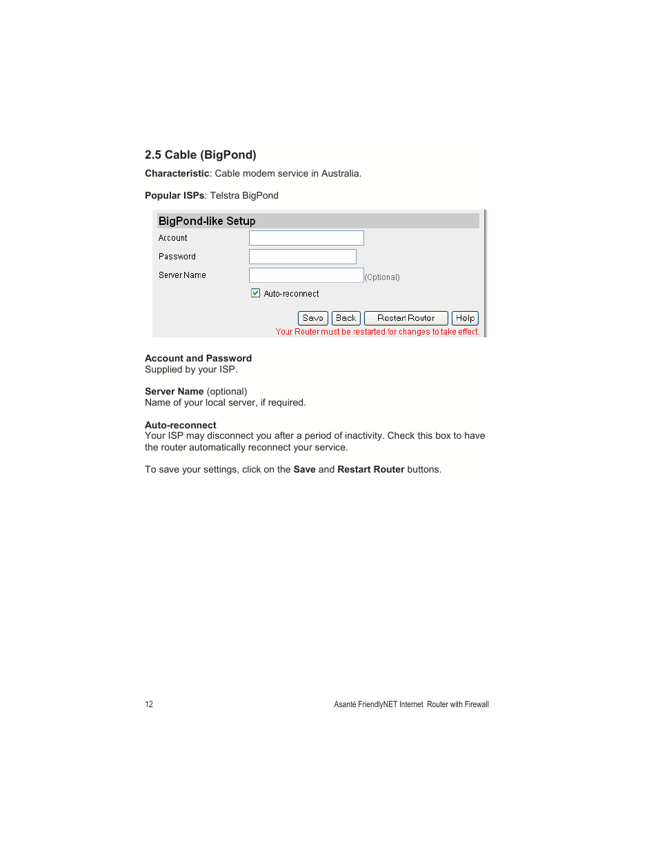 Asante Technologies FR1000 User Manual | Page 12 / 68