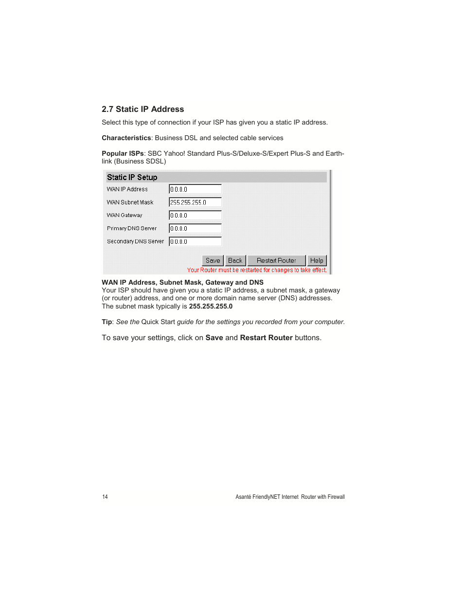 Asante Technologies FR1000 User Manual | Page 14 / 68