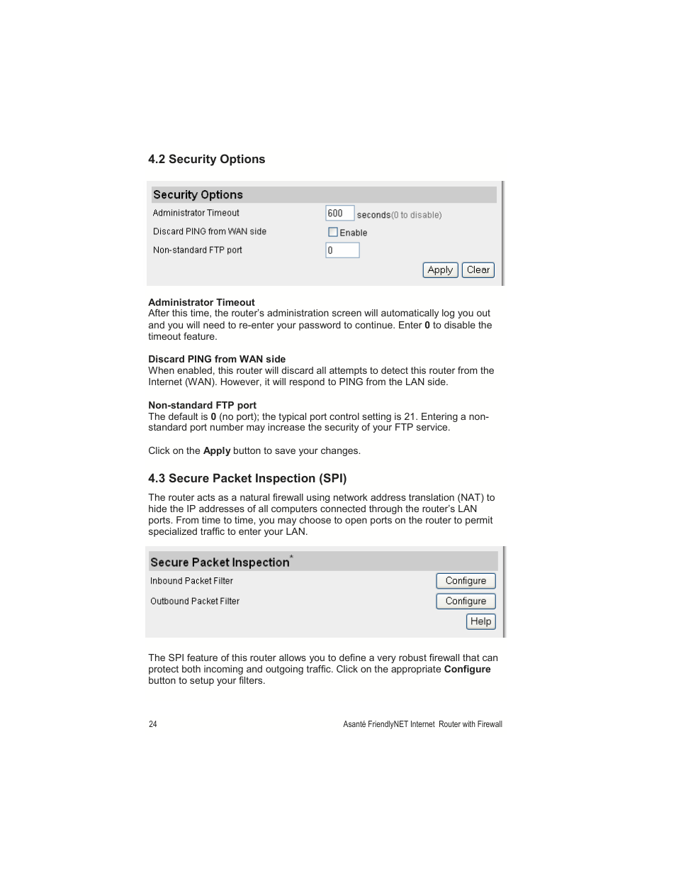 Asante Technologies FR1000 User Manual | Page 24 / 68