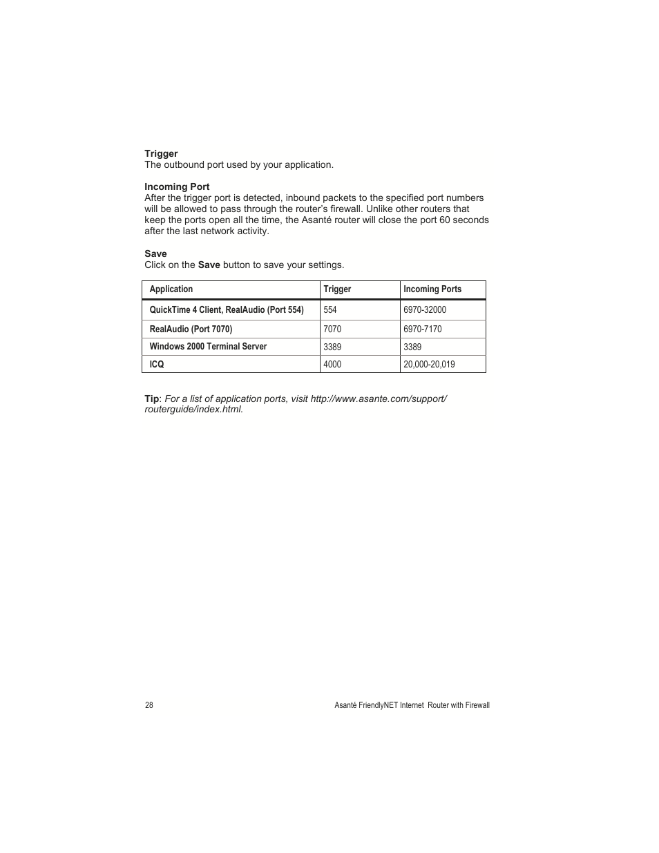 Asante Technologies FR1000 User Manual | Page 28 / 68