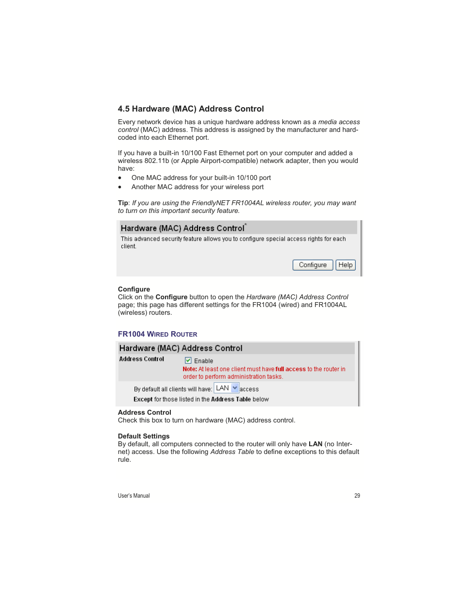 Asante Technologies FR1000 User Manual | Page 29 / 68