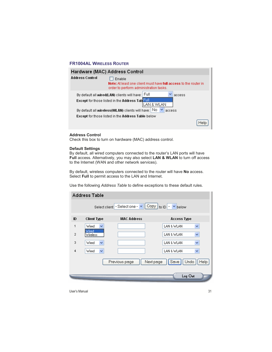 Asante Technologies FR1000 User Manual | Page 31 / 68