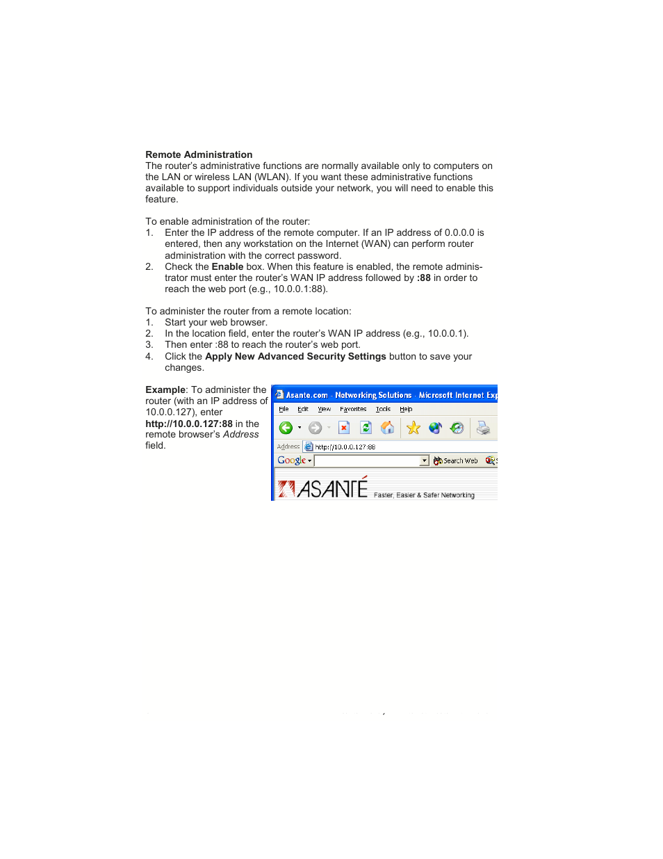 Asante Technologies FR1000 User Manual | Page 34 / 68