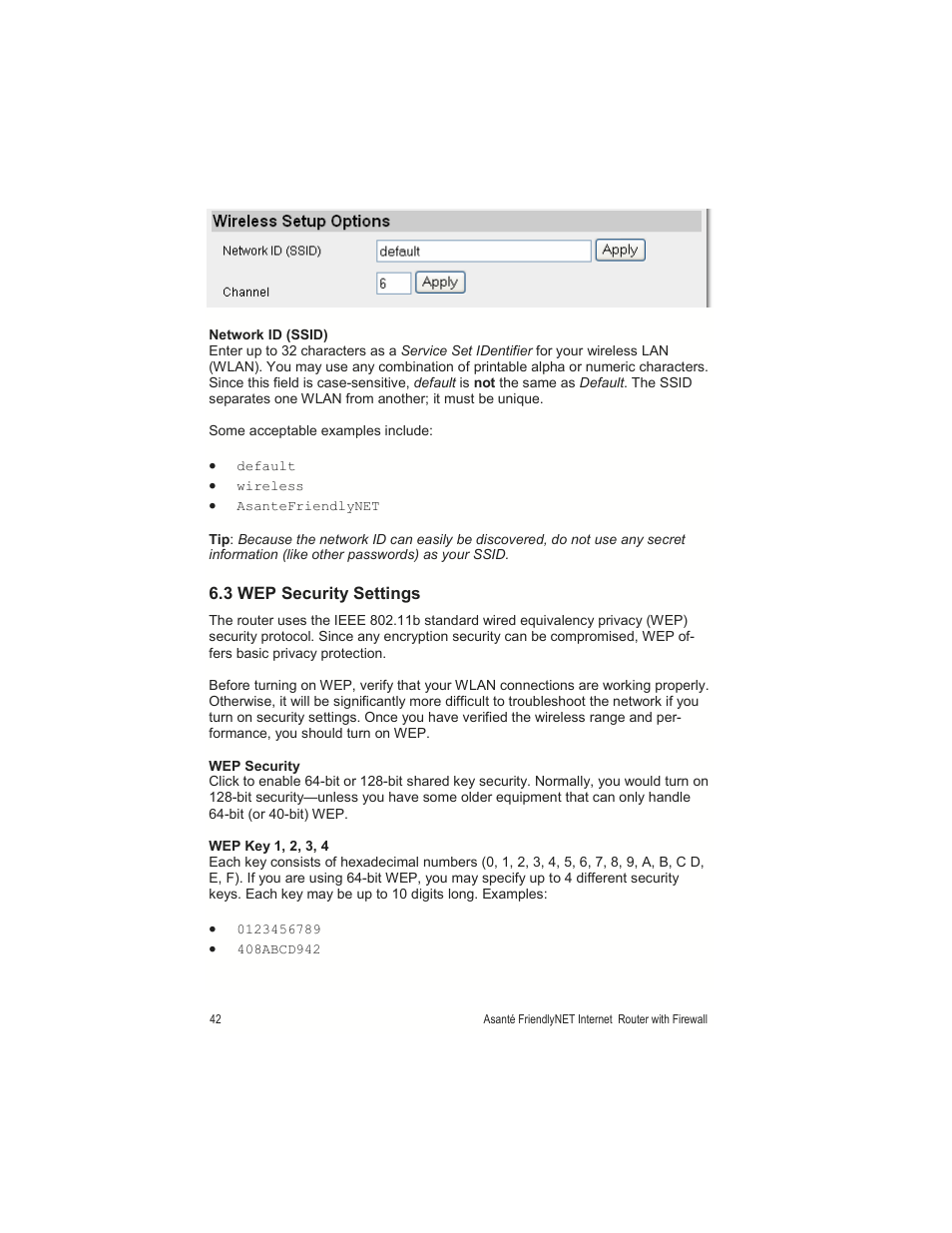 Asante Technologies FR1000 User Manual | Page 42 / 68