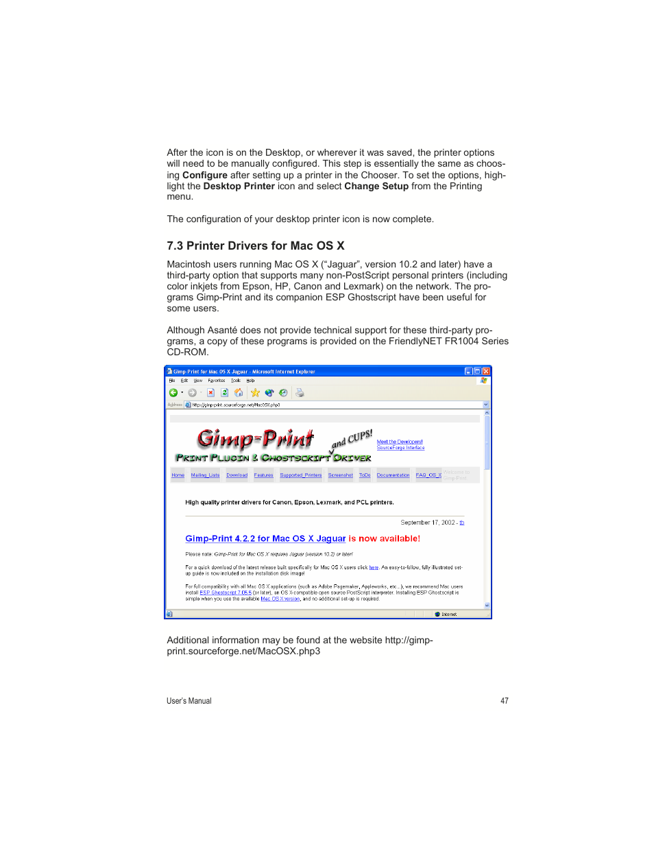 Asante Technologies FR1000 User Manual | Page 47 / 68