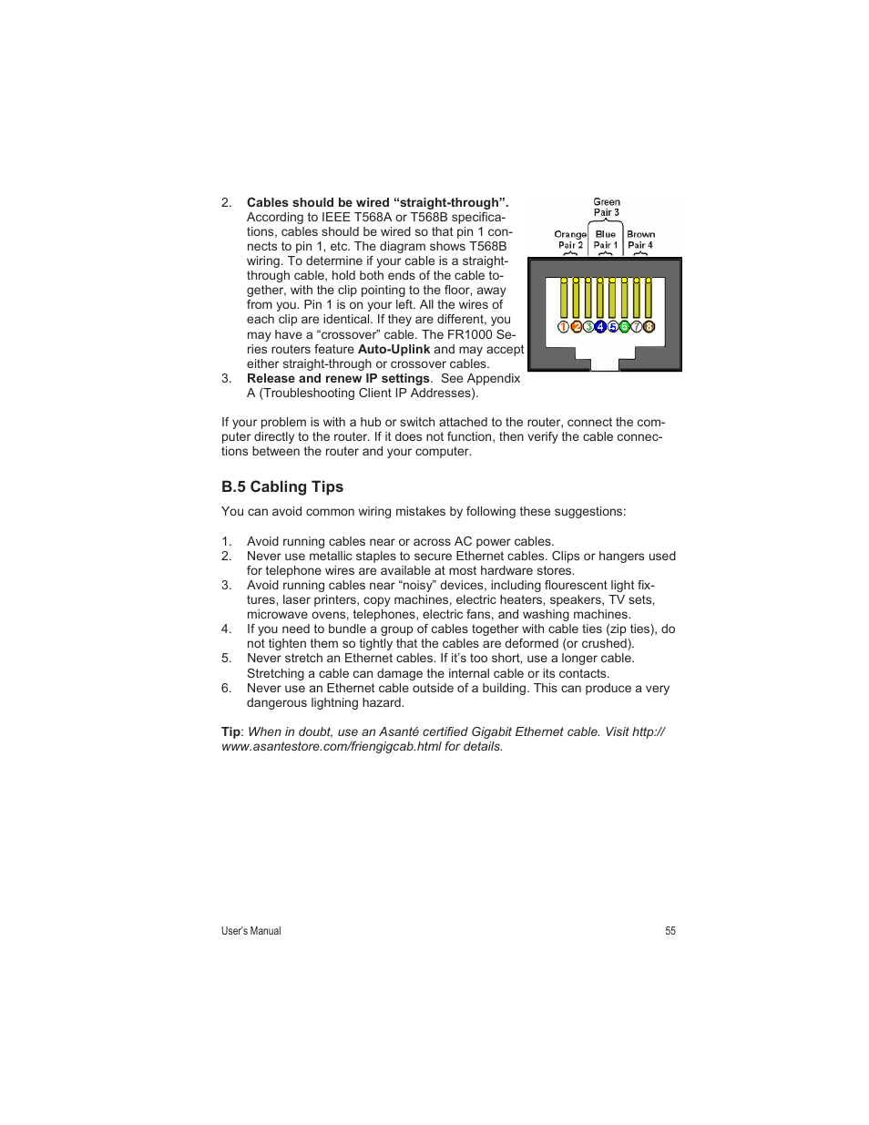 Asante Technologies FR1000 User Manual | Page 55 / 68