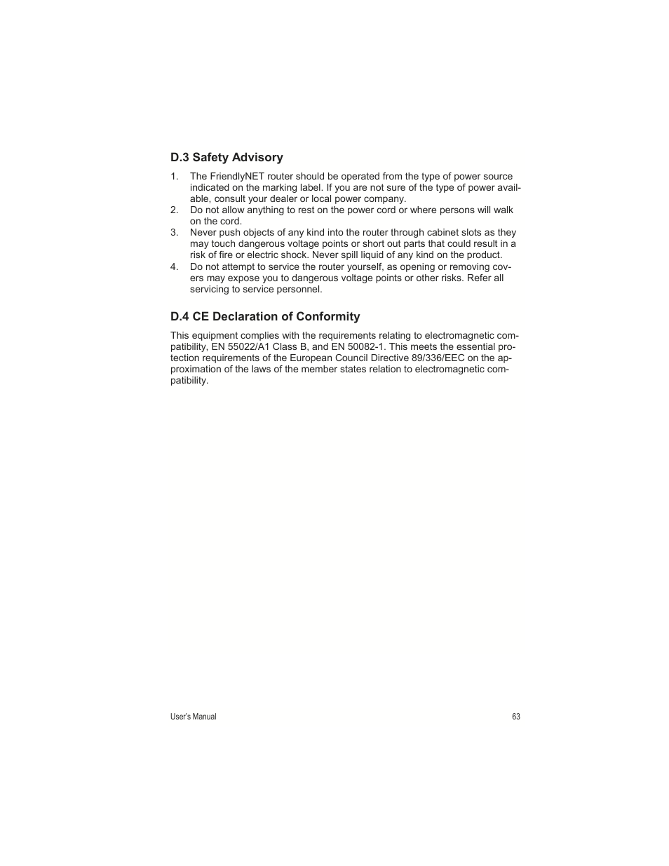 Asante Technologies FR1000 User Manual | Page 63 / 68