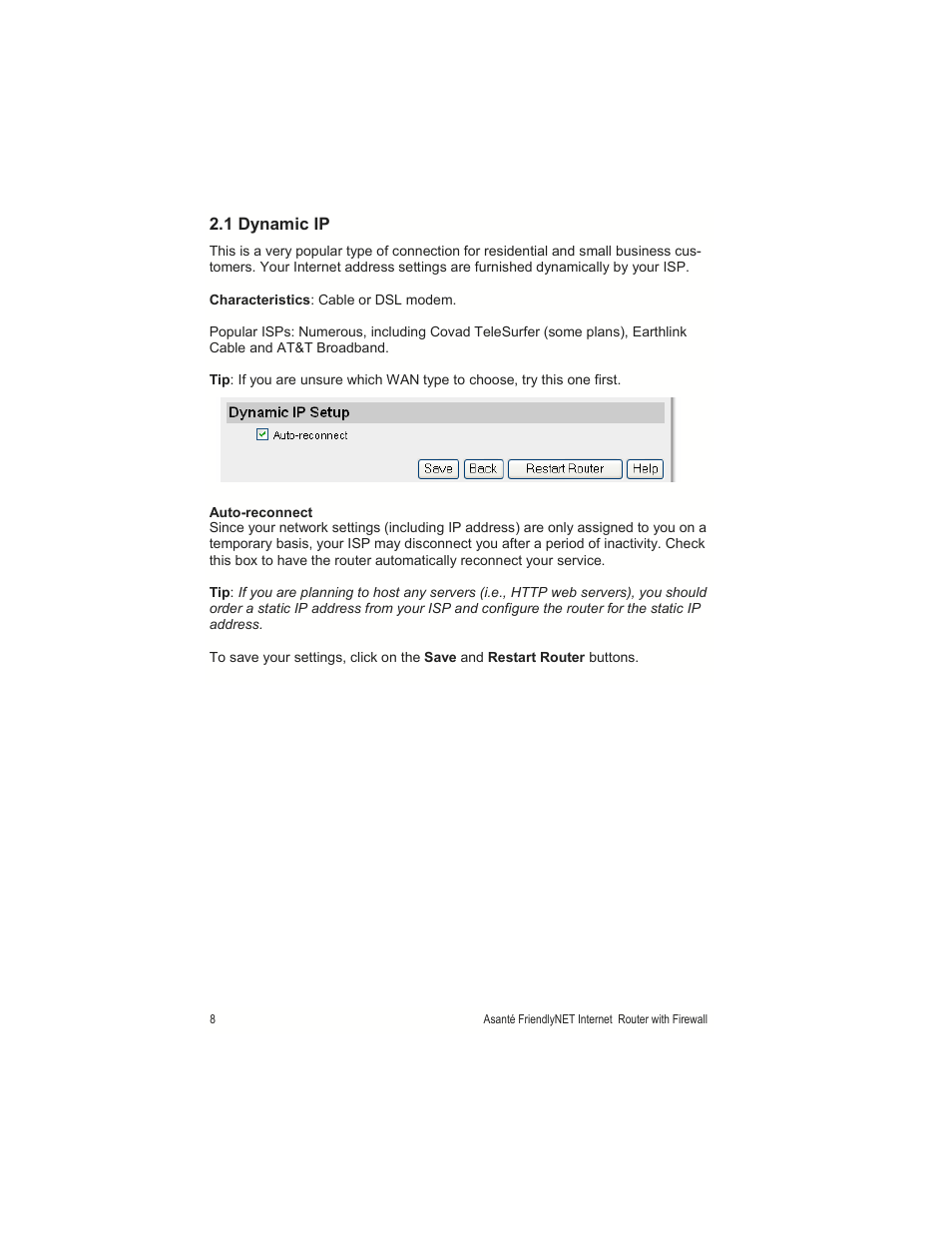 Asante Technologies FR1000 User Manual | Page 8 / 68
