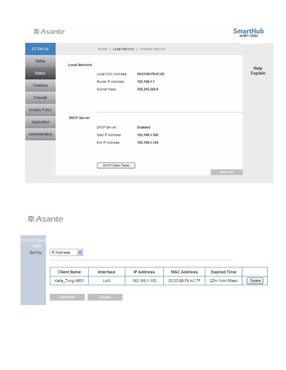 Asante Technologies AWRT-550N User Manual | Page 56 / 62
