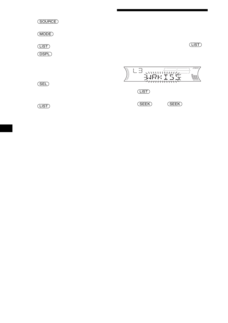 Tuning in a station through a list, List-up | Sony MDX-F5800 User Manual | Page 16 / 84