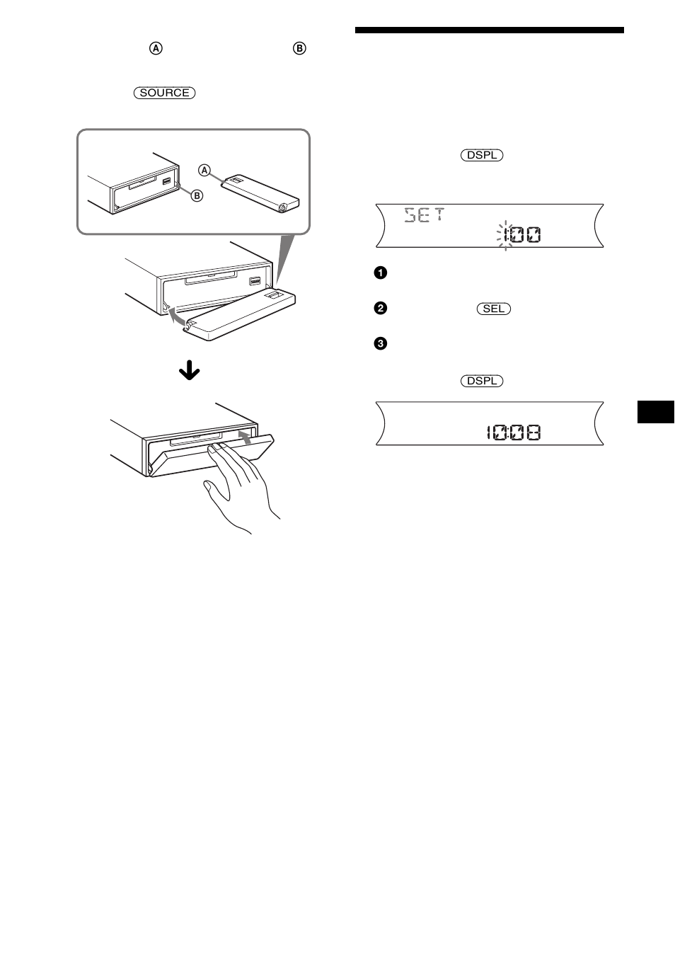 Réglage de l’horloge | Sony MDX-F5800 User Manual | Page 35 / 84