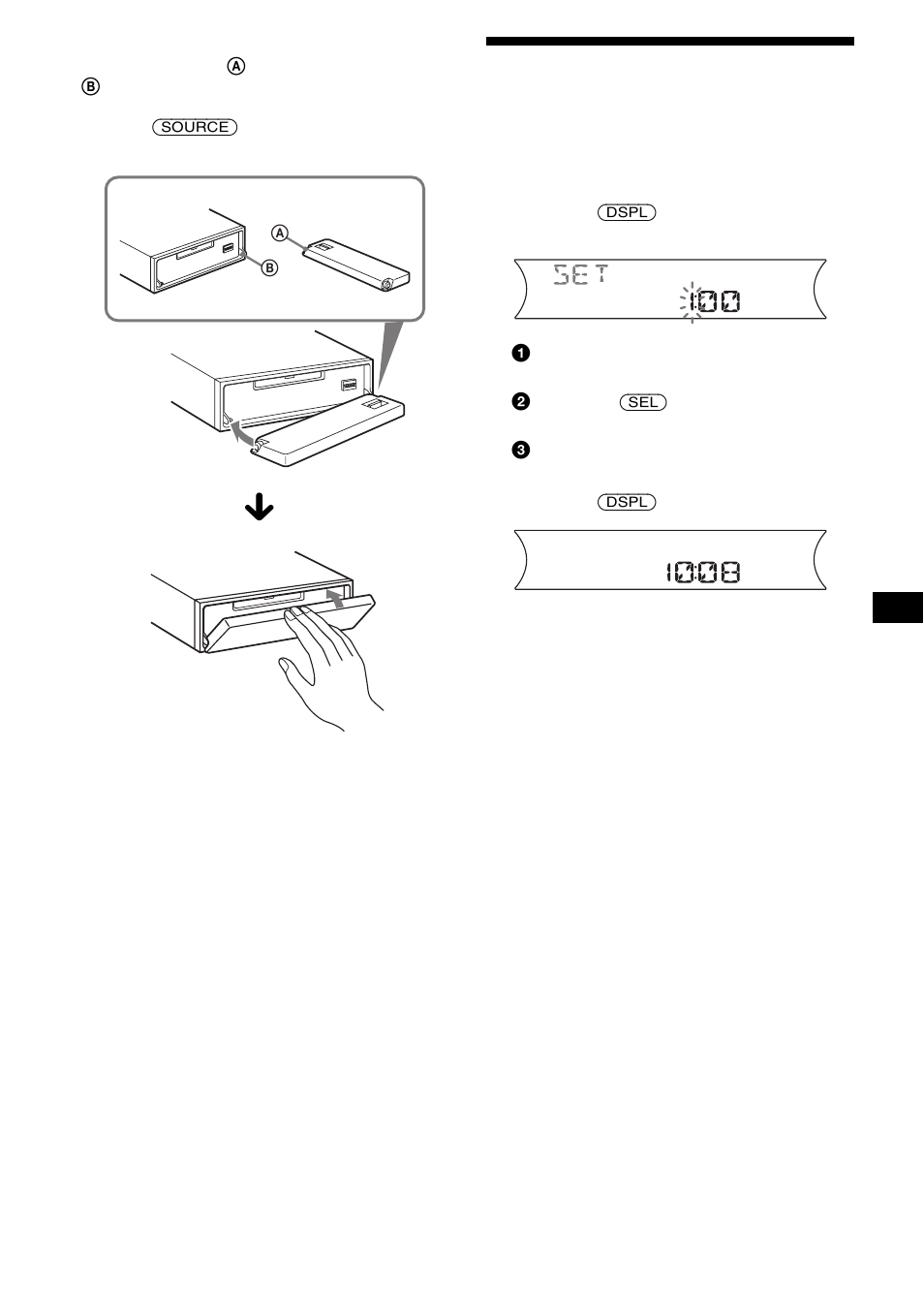 Ajuste del reloj | Sony MDX-F5800 User Manual | Page 63 / 84