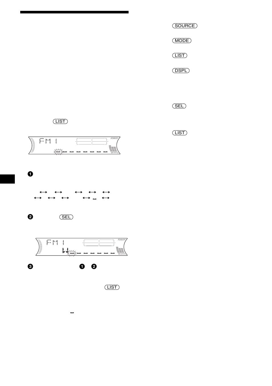 Almacenamiento de nombres de emisoras, Memorando de emisoras, 16 almacenamiento de nombres de emisoras | Sony MDX-F5800 User Manual | Page 70 / 84