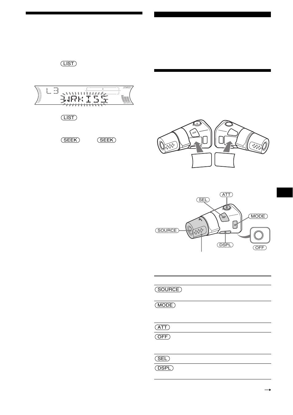 Sintonización de emisoras mediante una lista, Listado, Otras funciones | Uso del mando rotatorio, 17 sintonización de emisoras mediante una lista | Sony MDX-F5800 User Manual | Page 71 / 84