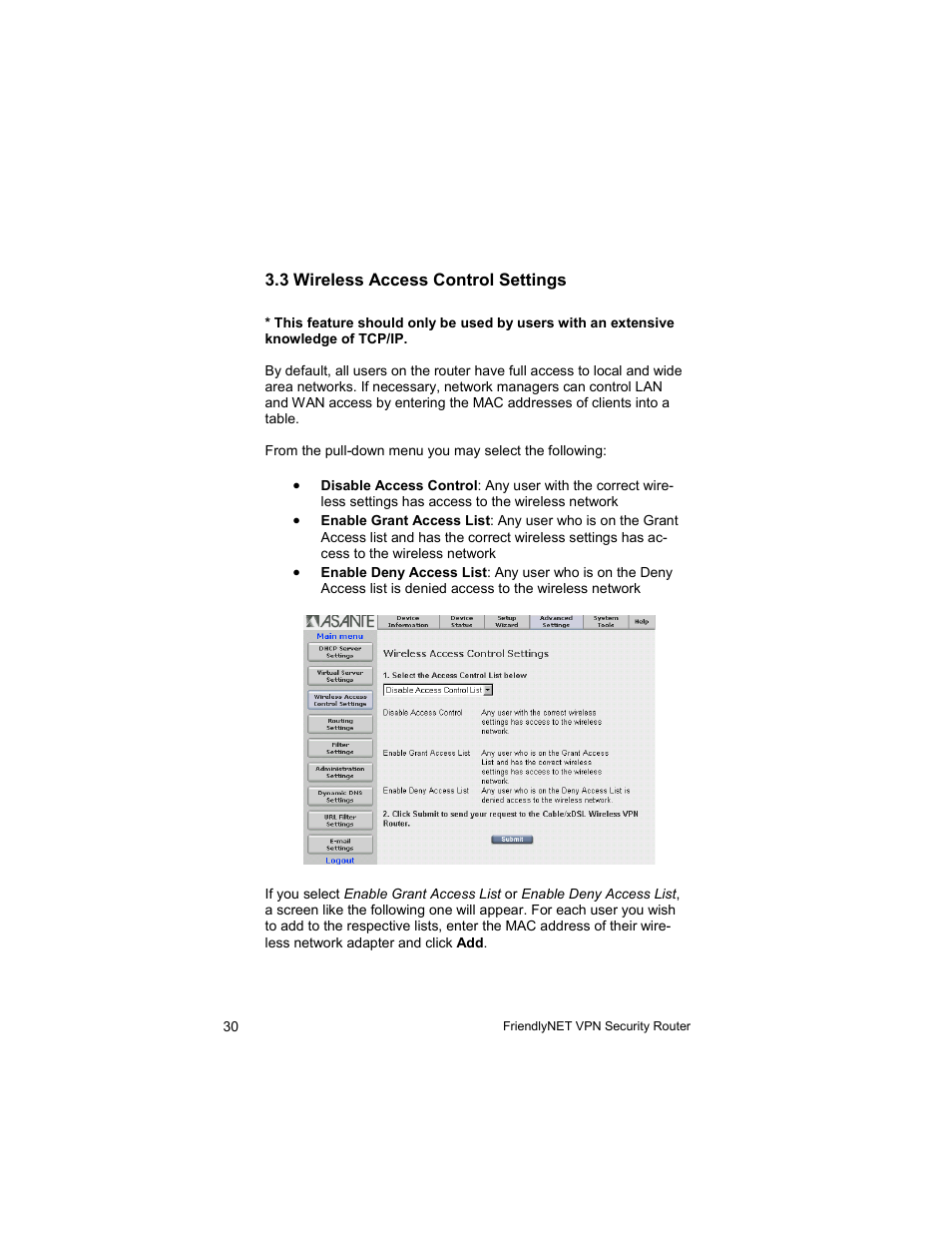 Asante Technologies VR2004 User Manual | Page 30 / 76