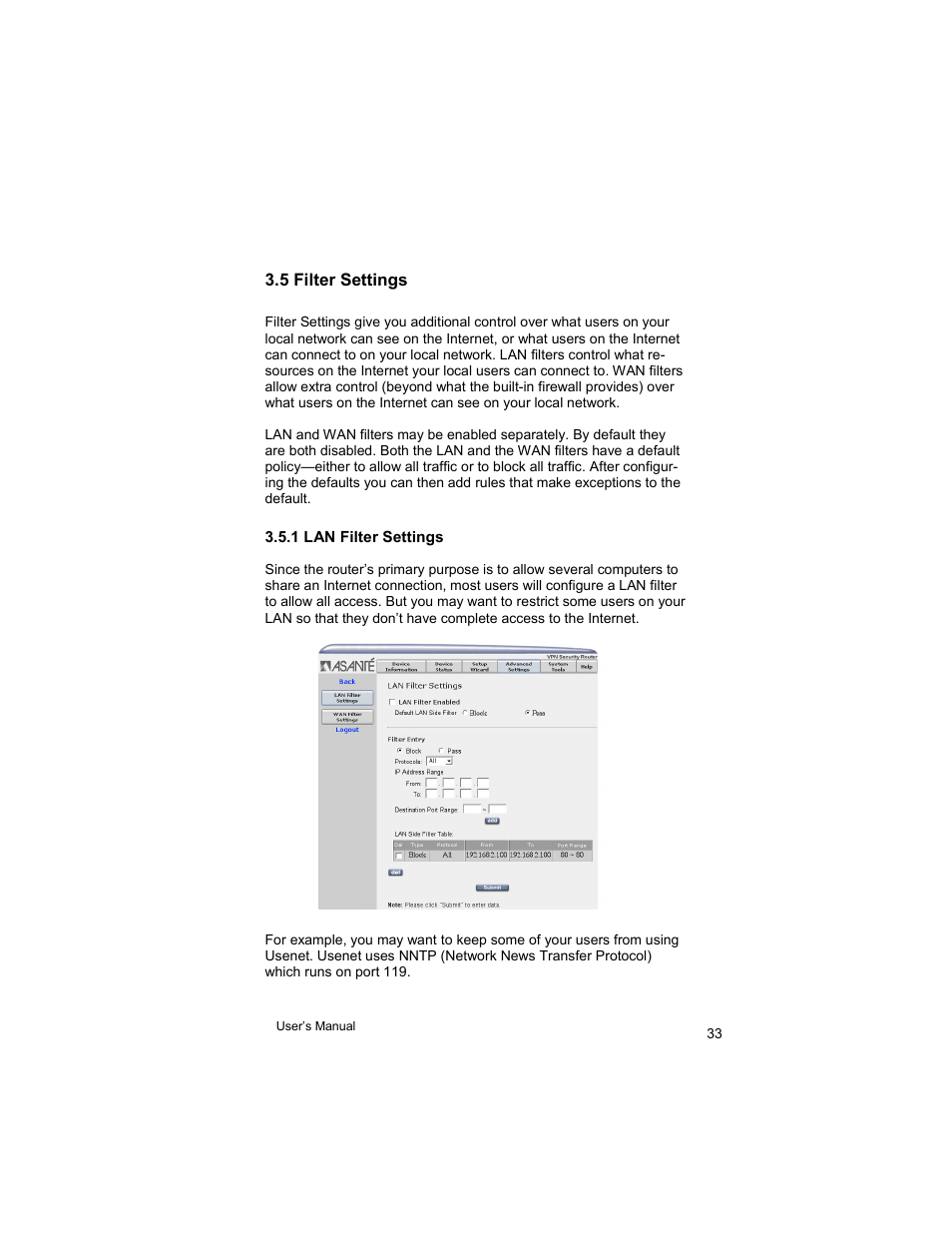 Asante Technologies VR2004 User Manual | Page 33 / 76