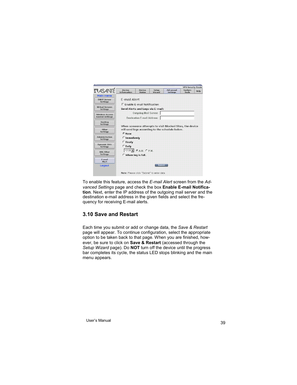 Asante Technologies VR2004 User Manual | Page 39 / 76
