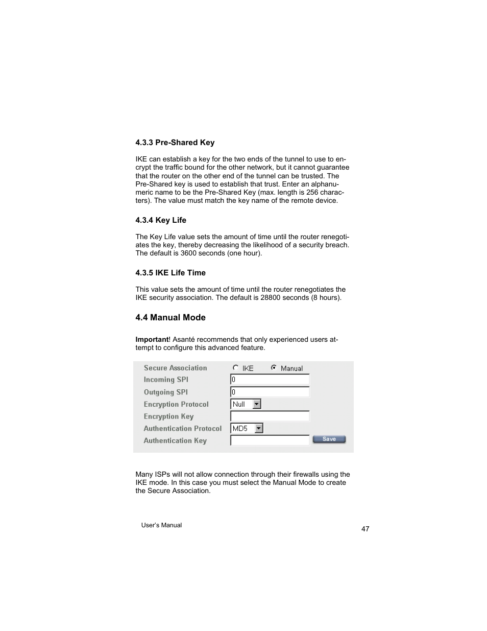 Asante Technologies VR2004 User Manual | Page 47 / 76