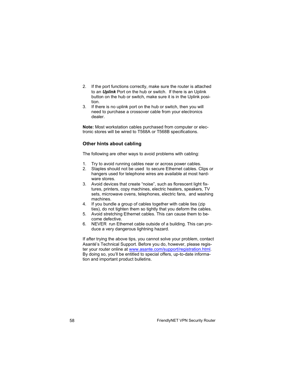 Asante Technologies VR2004 User Manual | Page 58 / 76