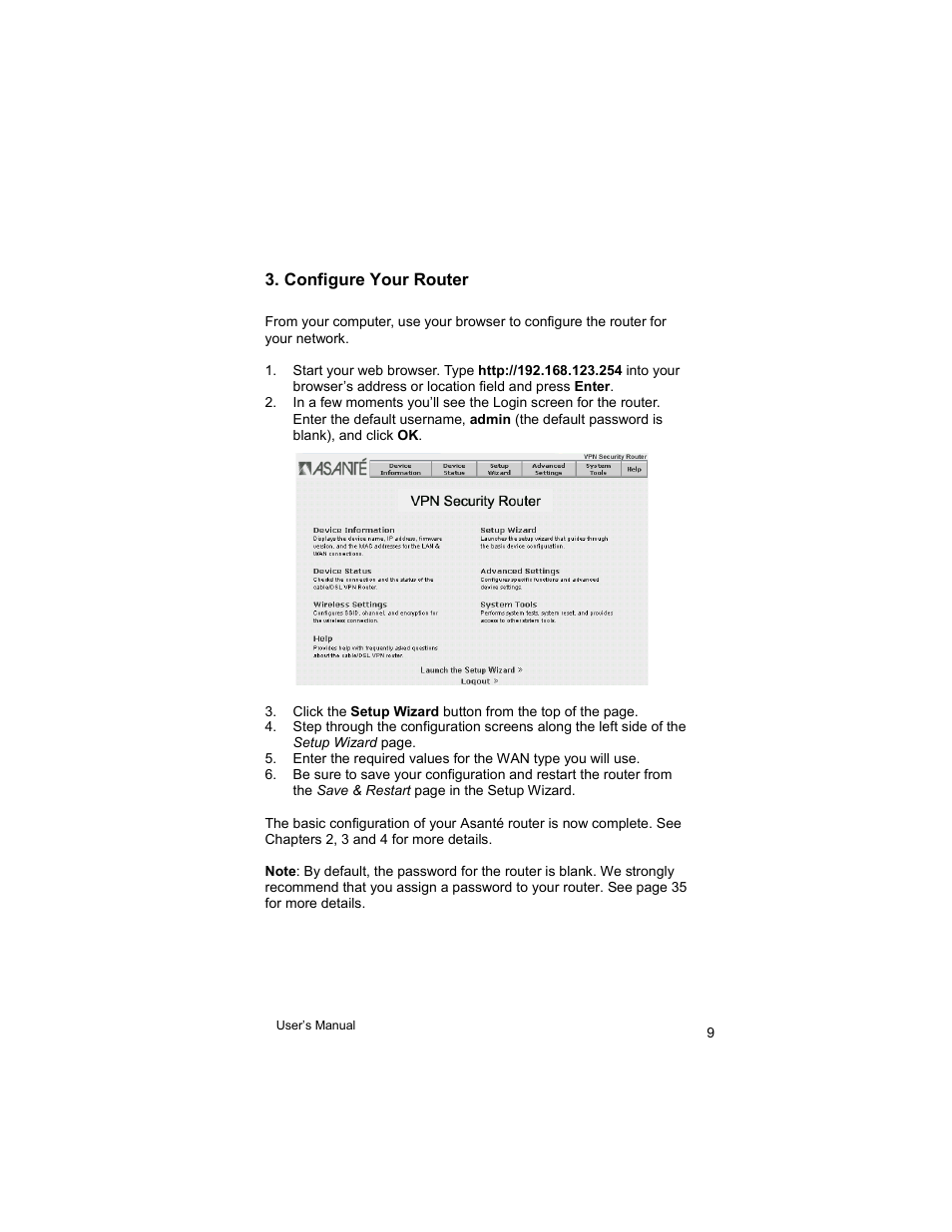 Asante Technologies VR2004 User Manual | Page 9 / 76
