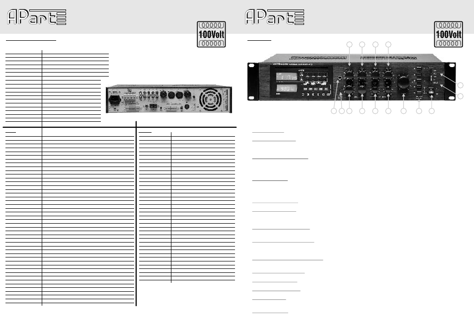 Mixing amplifiers | APart MA200CDR User Manual | Page 3 / 6