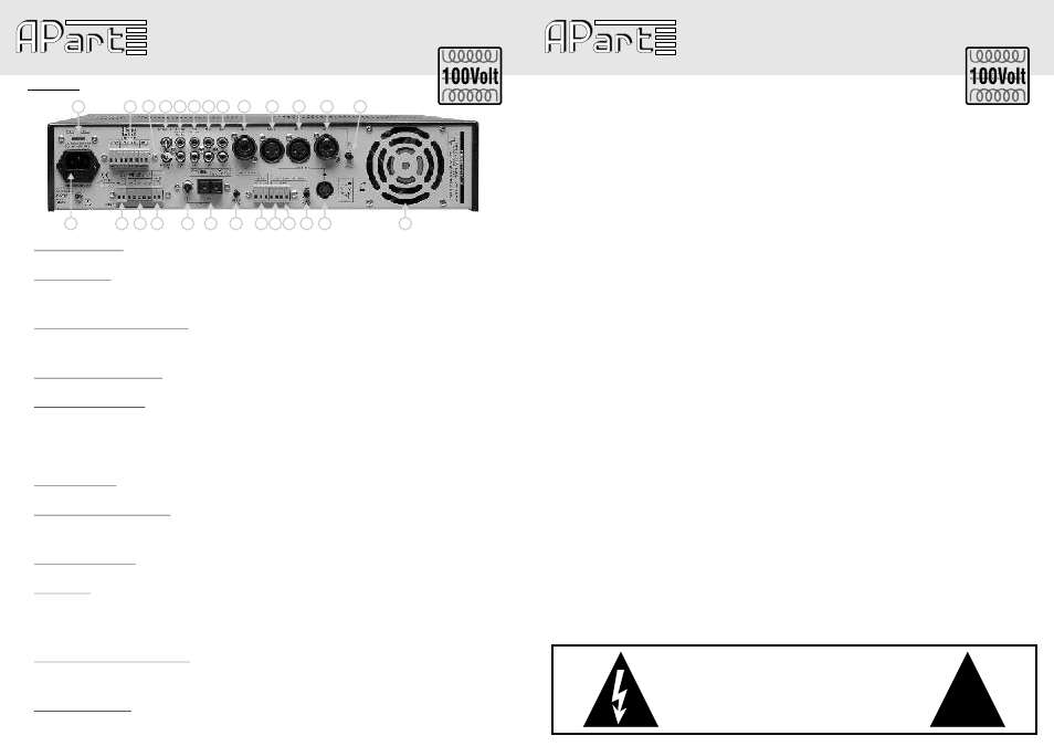 Safety information, Mixing amplifiers | APart MA200CDR User Manual | Page 4 / 6