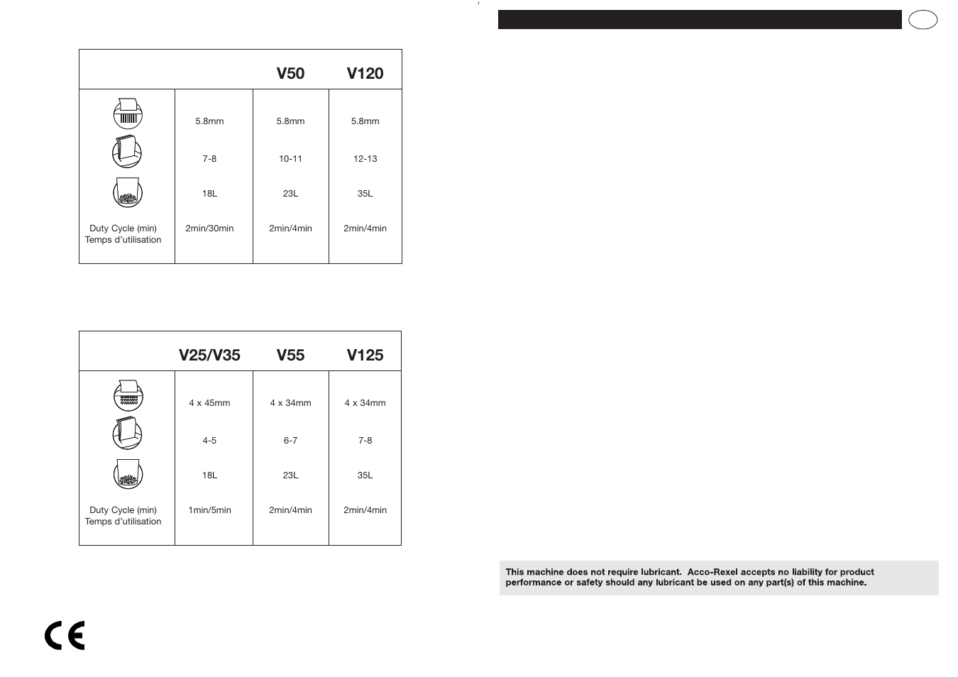 Operating instructions | ACCO Brands V-30 User Manual | Page 2 / 8