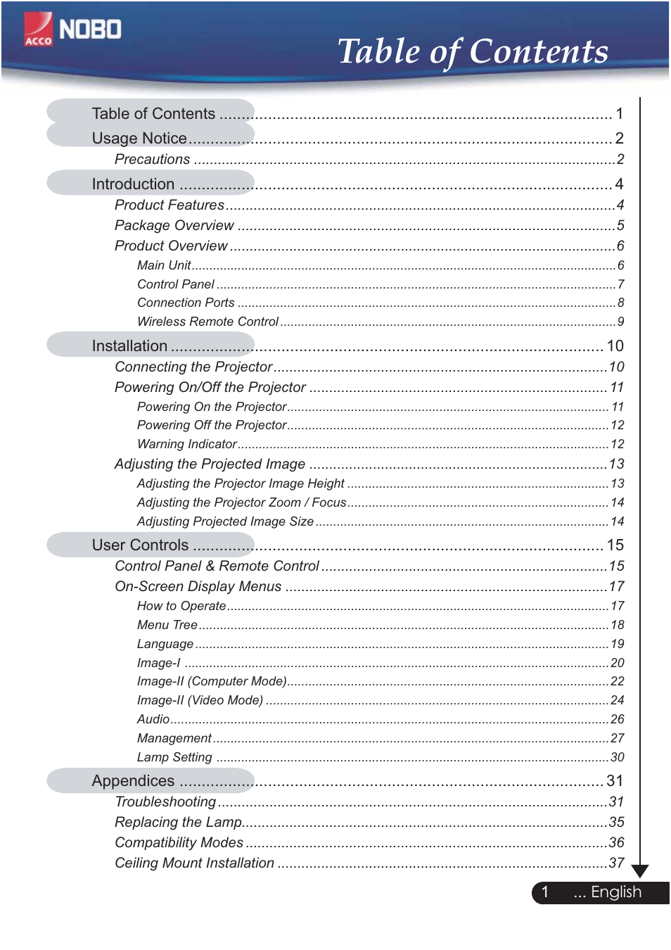 ACCO Brands NOBO User Manual | 37 pages