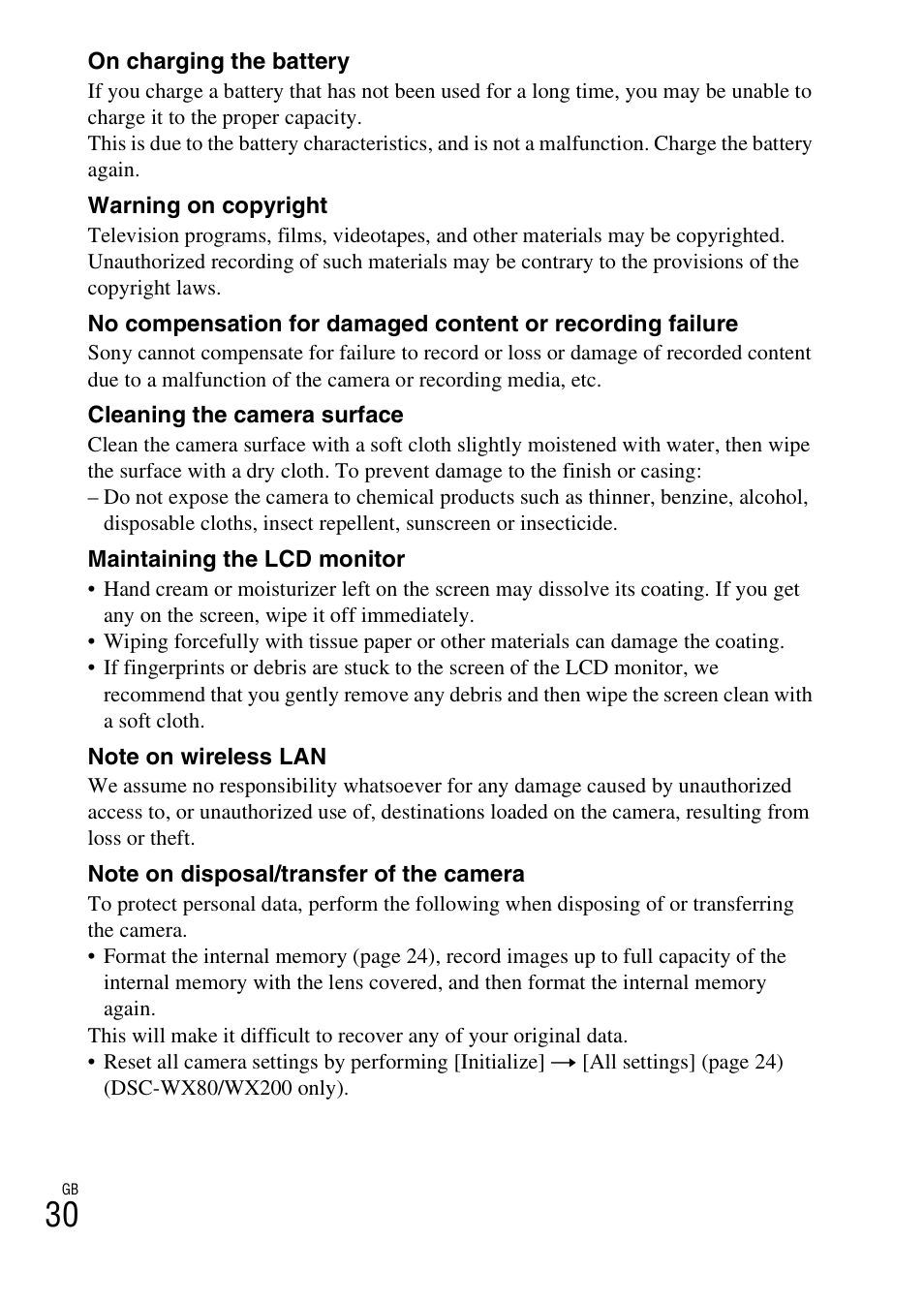 Sony DSC-WX60 User Manual | Page 30 / 72