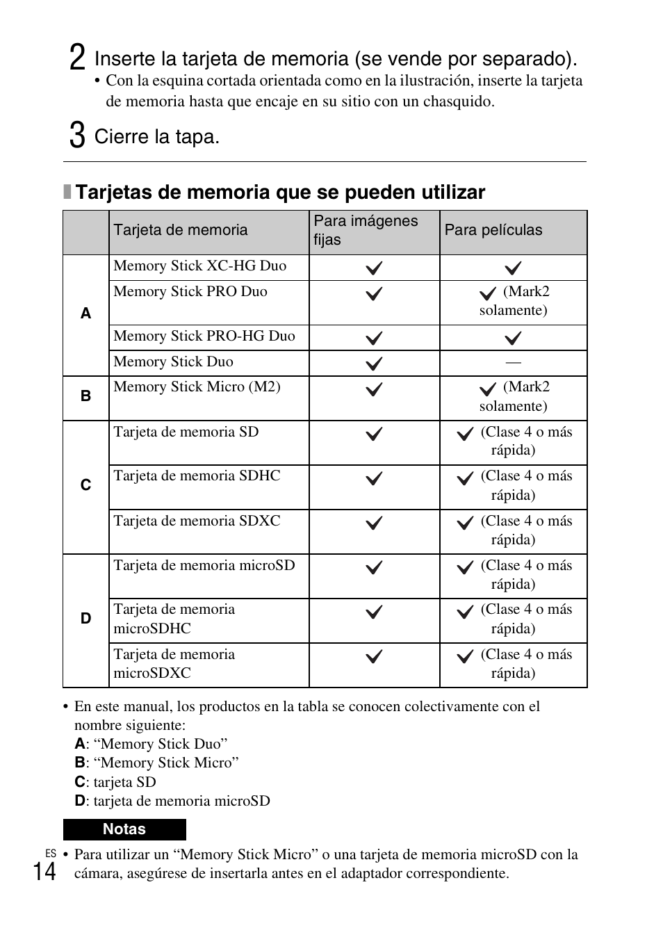 Cierre la tapa | Sony DSC-WX60 User Manual | Page 48 / 72