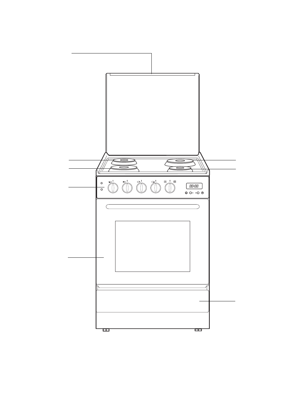 Description of the cooker, Storage drawer | Tricity Bendix CSIE 503 User Manual | Page 4 / 27