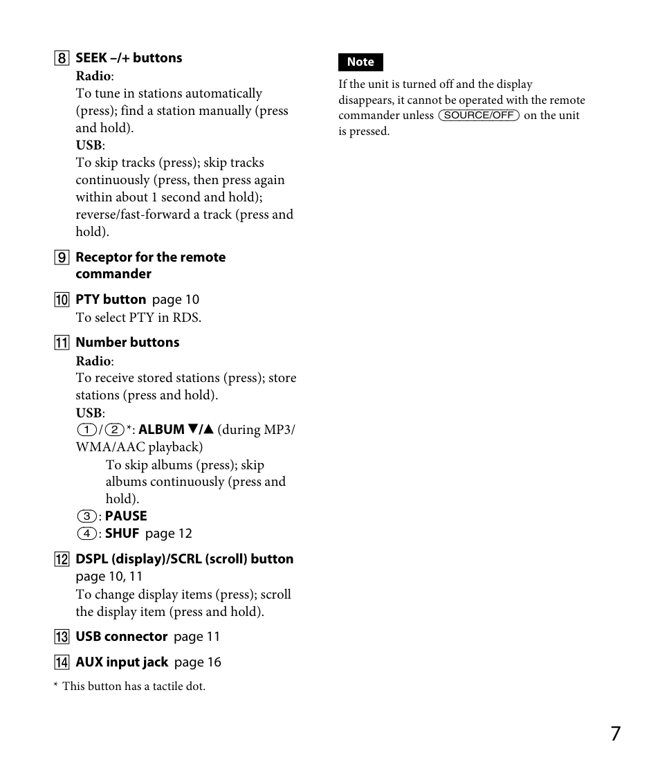 Sony DSX-A30 User Manual | Page 7 / 48
