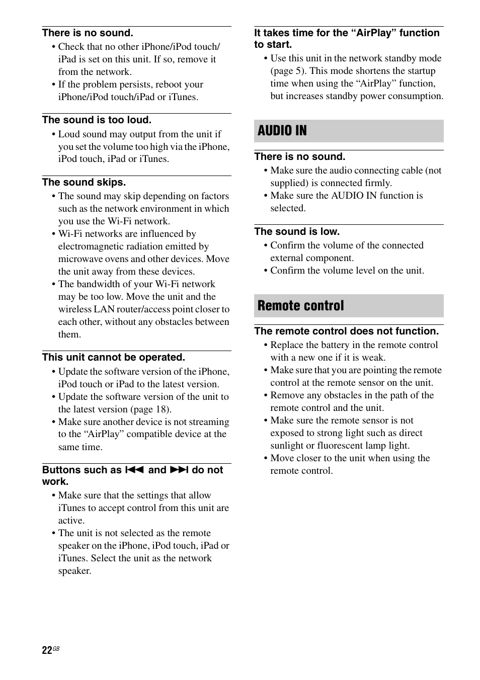 Audio in remote control | Sony RDP-XA700iP User Manual | Page 26 / 100