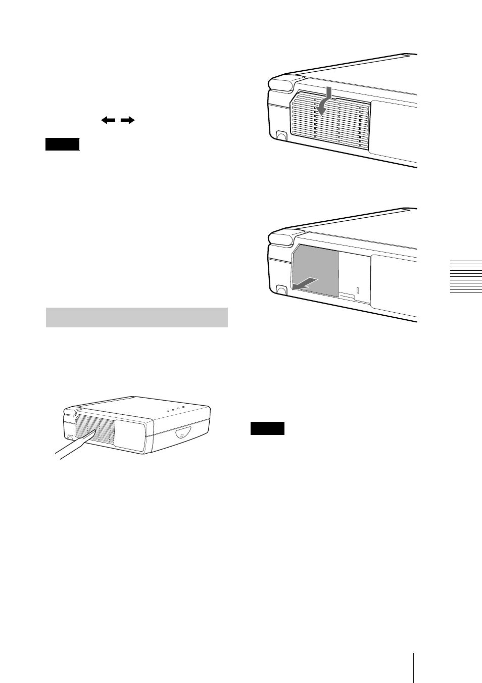 Limpieza del filtro de aire | Sony VPL-CX3 User Manual | Page 119 / 132