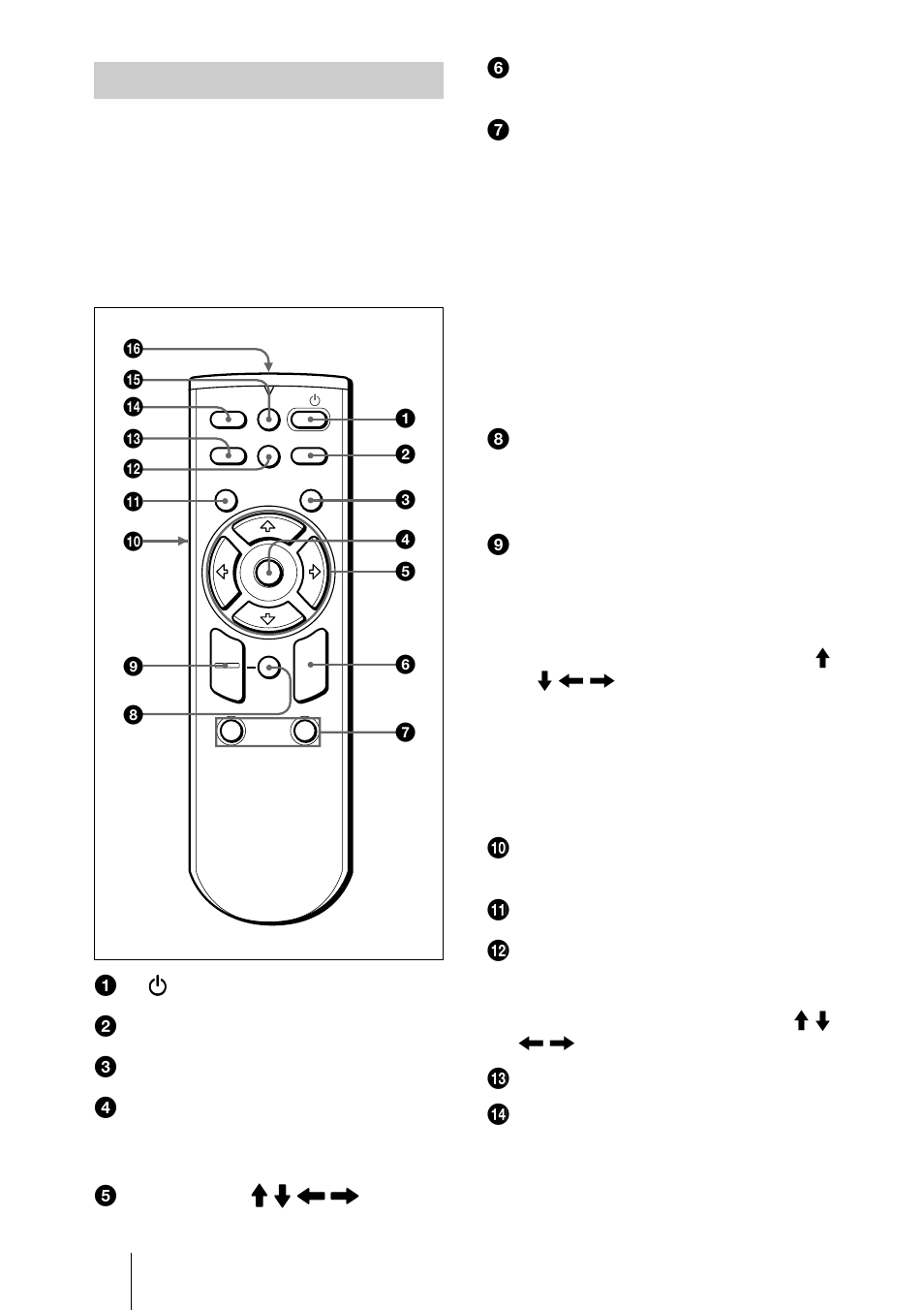Remote commander | Sony VPL-CX3 User Manual | Page 12 / 132