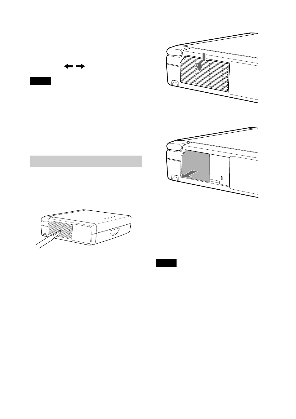 Cleaning the air filter | Sony VPL-CX3 User Manual | Page 32 / 132