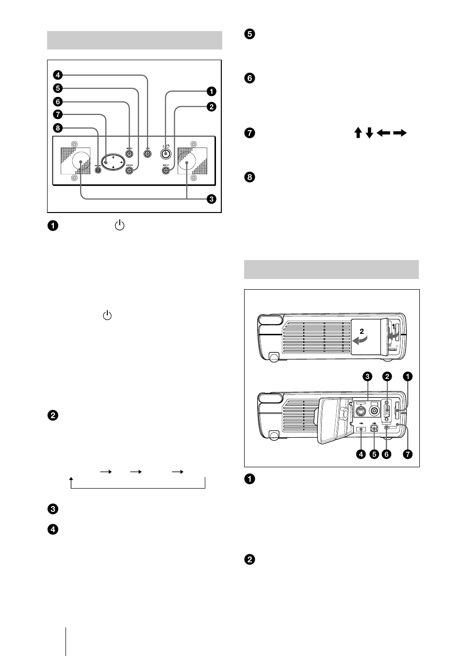 Panneau de commande, Panneau des connecteurs | Sony VPL-CX3 User Manual | Page 52 / 132