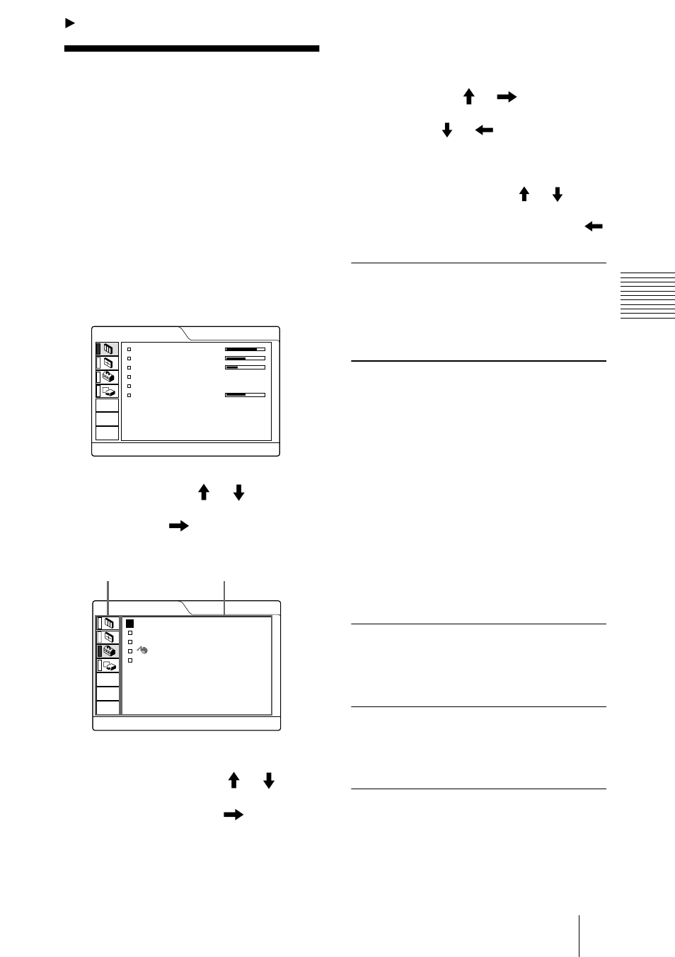 Réglages à l’aide du menu, Utilisation du menu | Sony VPL-CX3 User Manual | Page 67 / 132