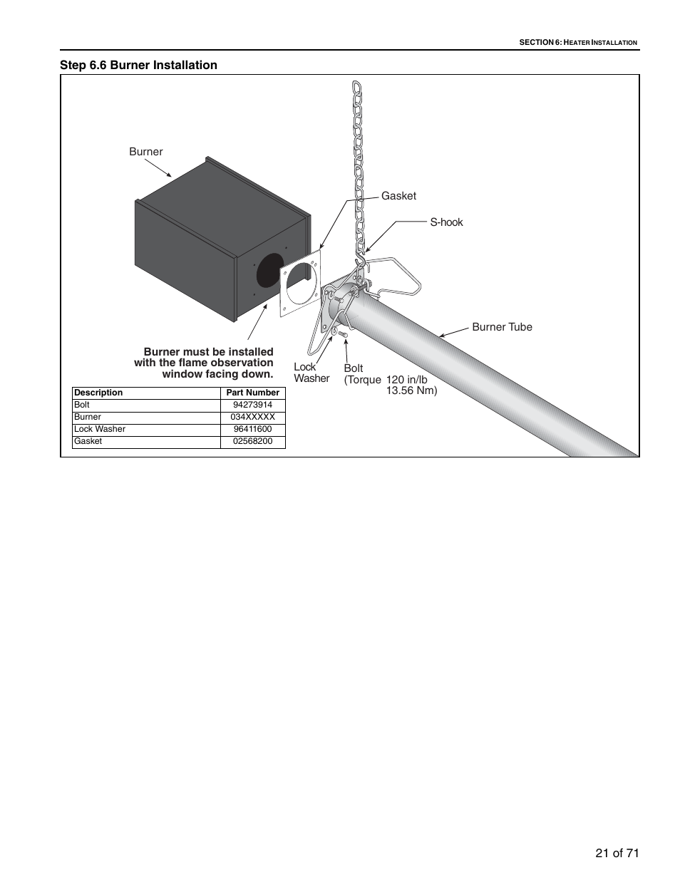 6 burner installation | RG CTH3-150 User Manual | Page 27 / 82