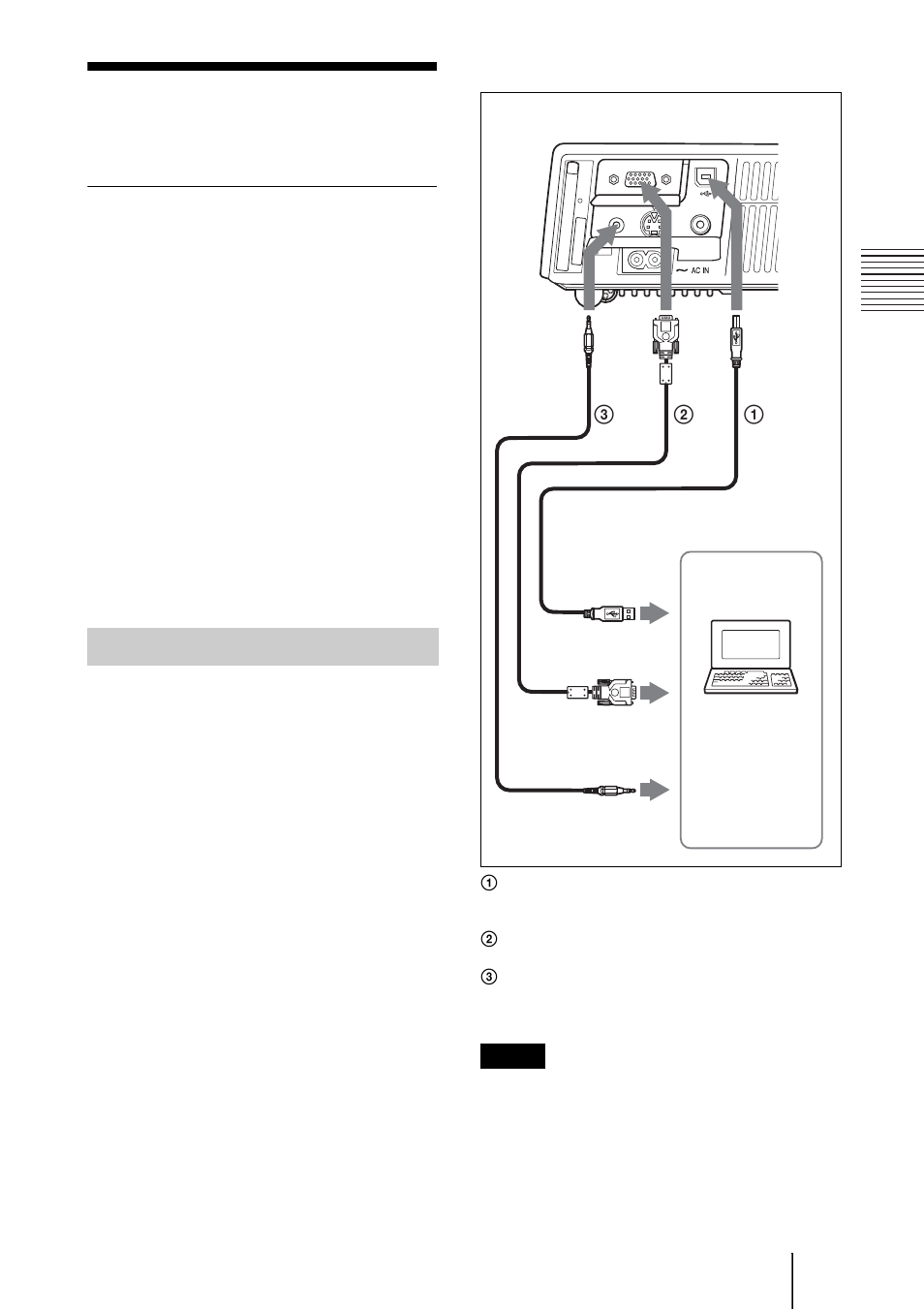 Conexión del proyector, Conexión a un ordenador | Sony VPL-CX70 User Manual | Page 135 / 176