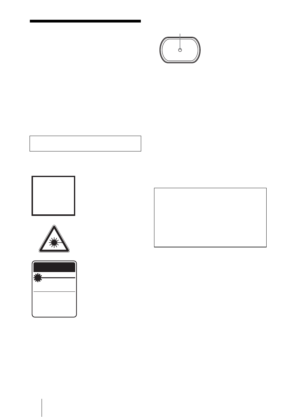 Avertissement, Caution | Sony VPL-CX70 User Manual | Page 60 / 176