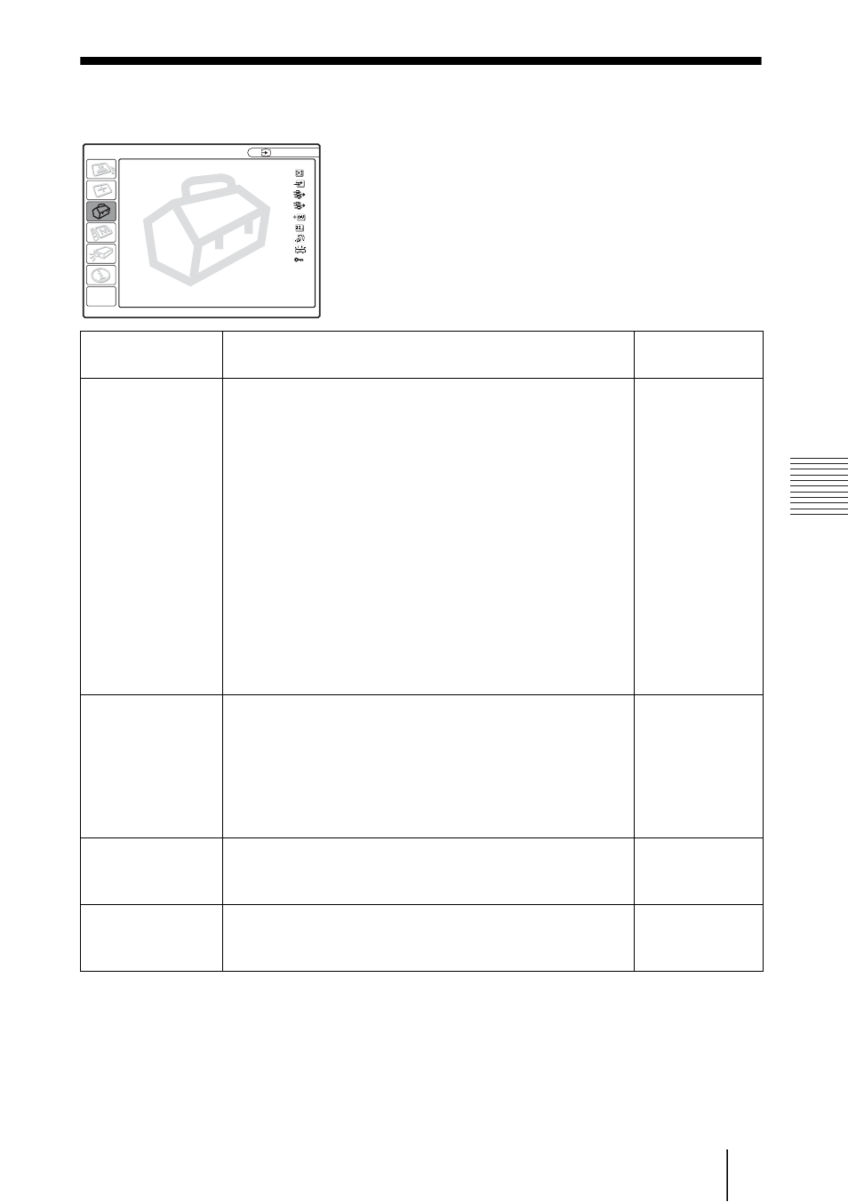 Menu réglage | Sony VPL-CX70 User Manual | Page 91 / 176