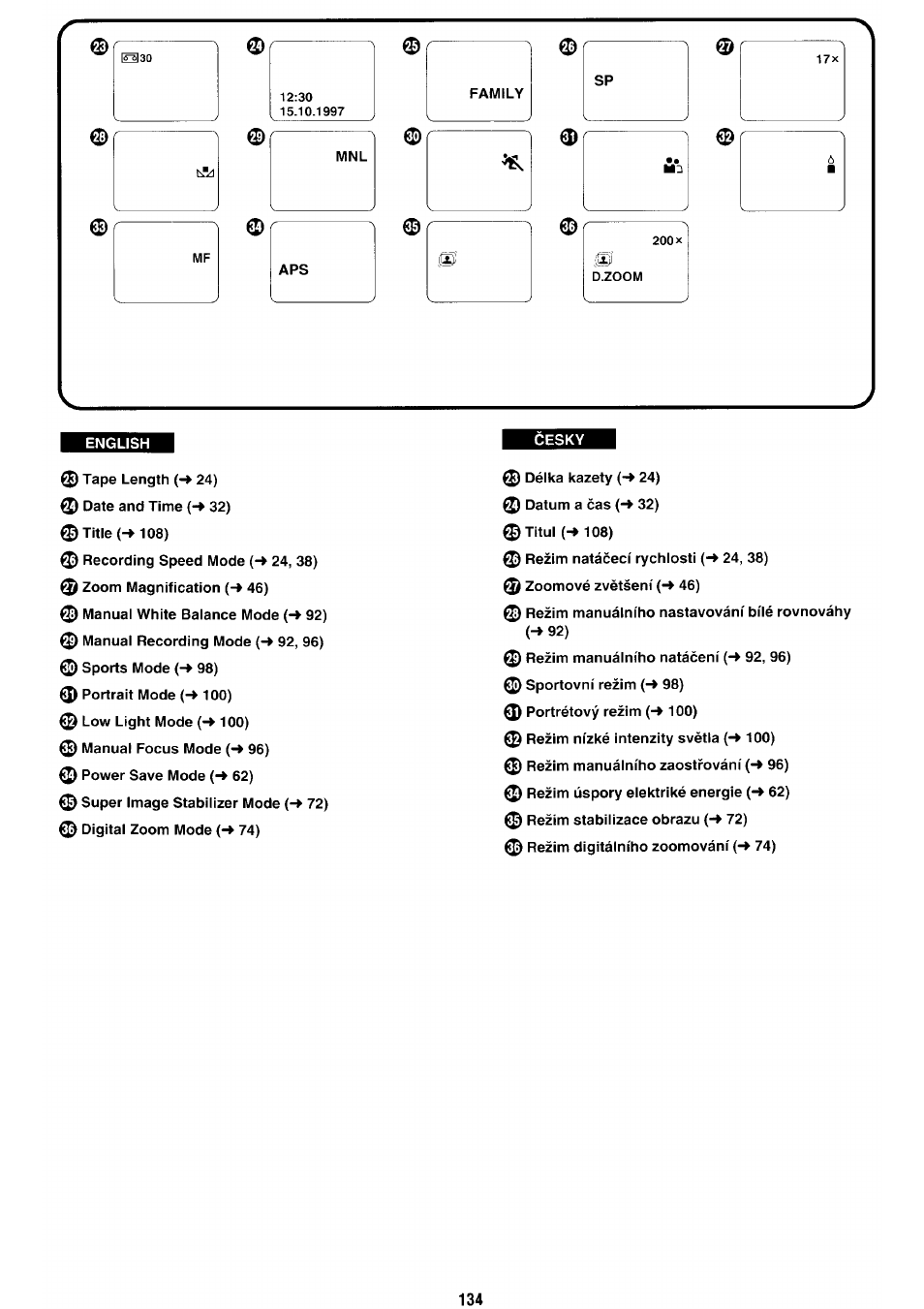 Panasonic NV-RX70EE User Manual | Page 124 / 132