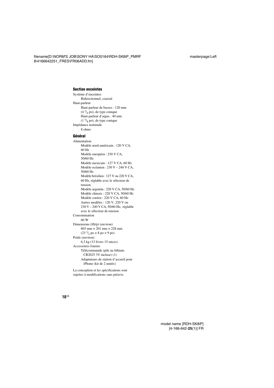 Sony RDH-SK8iP User Manual | Page 18 / 44